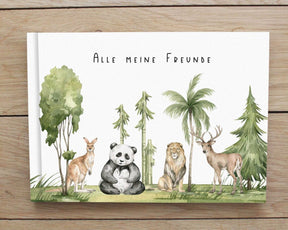 Freundebuch für Kinder |  Freundealbum Tiere der Welt | A5