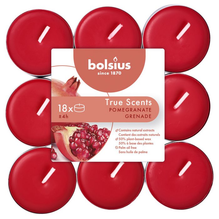 True Scents Duftteelicht Brick 18 Granatapfel