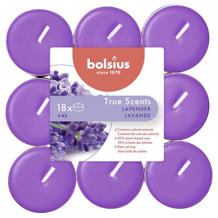 True Scents Duftteelicht Brick 18 Lavender