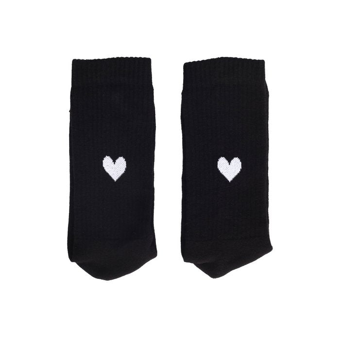 Schwarze Socken mit Herz 35-38