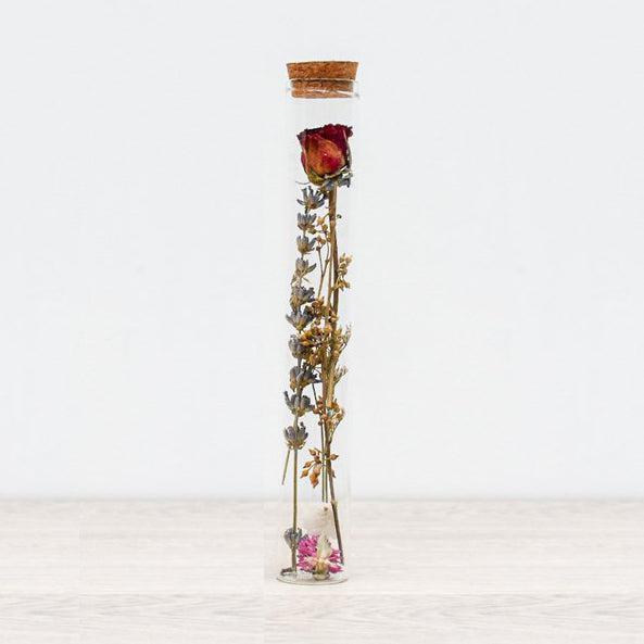 Trockenblume im Glas mit Korken - Romantic Fire-Trockenblumen-Plantasy-LAPONDO